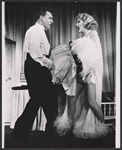 Robert Burr and Pamela Tiffin in the stage production Dinner at Eight.