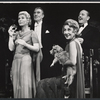 Mindy Carson, Walter Pidgeon, Arlene Francis, and Phil Leeds in the stage production Dinner at Eight
