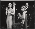 Mindy Carson, Walter Pidgeon, Arlene Francis, and Phil Leeds in the stage production Dinner at Eight