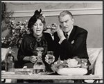 Arlene Francis and Walter Pidgeon in the stage production Dinner at Eight.