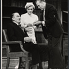 Walter Pidgeon, unidentified actress, and Jeffrey Lynn in the stage production Dinner at Eight