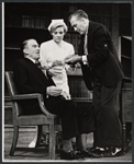 Walter Pidgeon, unidentified actress, and Jeffrey Lynn in the stage production Dinner at Eight