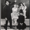 Jerry Orbach, Rita Gardner, Kenneth Nelson, Richard Stauffer, William Larsen and Hugh Thomas in the 1960 stage production The Fantasticks