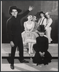 Jerry Orbach, Rita Gardner, Kenneth Nelson, Richard Stauffer, William Larsen and Hugh Thomas in the 1960 stage production The Fantasticks