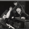 Dudley Moore, Peter Cook, Jonathan Miller and Alan Bennett in the stage production Beyond the Fringe