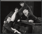 Dudley Moore, Peter Cook, Jonathan Miller and Alan Bennett in the stage production Beyond the Fringe