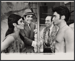 Chita Rivera, Herb Edelman, Herschel Bernardi, and Gus Trikonis in the stage production Bajour