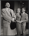 Lou Jacobi, Sarah Marshall, and Hal March in the stage production Come Blow Your Horn