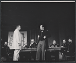 Albert Dekker, George C. Scott, and cast members in the stage production The Andersonville Trial