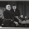 (Beginning 2nd from left) Herbert Berghof, George C. Scott, Russell Hardie, and cast members in the stage production The Andersonville Trial