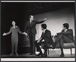 Fritz Weaver (pointing) in the stage production All American