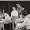 Nancy Walker and Dick Williams (center) and cast in the stage production Copper and Brass