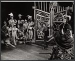 Alan Alda [center] Barbara Harris [at right] and ensemble in the stage production The Apple Tree