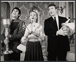 Keith Baxter, Jennifer Hilary, and Robert Reed in the stage production Avanti!