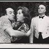 Michael Lombard, Doris Roberts, and Henry Sutton in the stage production Bad Habits