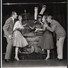 Cesare Siepi [left], Michele Lee [second from left], David Opatoshu [right] and unidentified [second from right] in the stage production Bravo Giovanni