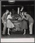 Cesare Siepi [left], Michele Lee [second from left], David Opatoshu [right] and unidentified [second from right] in the stage production Bravo Giovanni