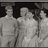 Michael J. Pollard, Susan Watson (center), and unidentified actresses in the stage production Bye Bye Birdie