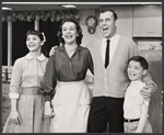 Susan Watson, Marijane Maricle, Paul Lynde, and Johnny Borden in the stage production Bye Bye Birdie