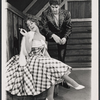 Unidentified actress and Dick Gautier in the stage production Bye Bye Birdie