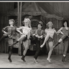 Pierre Olaf, Jennifer Billingsley (second from left), and dancers in the stage production Carnival!