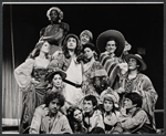Lewis J. Stadlen [center] and unidentified others in the 1974 revival of the stage production Candide