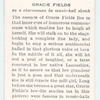 Gracie Fields as a charwoman in music-hall sketch.