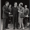 John Randolph, Joel Crothers, Van Heflin, M'el Dowd and unidentified in the stage production A Case of Libel