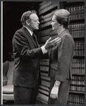 Van Heflin and M'el Dowd in the stage production A Case of Libel