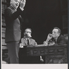 Larry Gates, Van Heflin and unidentified in the stage production A Case of Libel