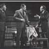 John Randolph, Van Heflin, Joseph Julian and unidentified in the stage production A Case of Libel