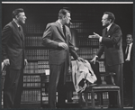 John Randolph, Van Heflin, Joseph Julian and unidentified in the stage production A Case of Libel