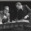 Joseph Julian and Van Heflin in the stage production A Case of Libel