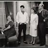 Gertrude Berg, Ron Leibman, Jill Kraft, and Howard Da Silva in the stage production Dear Me, the Sky Is Falling