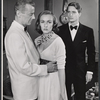 Shepperd Strudwick, Sylvia Daneel and Paul Roebling in the stage production A Desert Incident