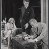 Sylvia Daneel, Paul Roebling and Shepperd Strudwick in the stage production A Desert Incident
