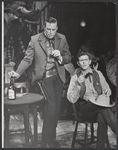 Scott Brady and Andy Griffith in the stage production Destry Rides Again