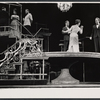 Alec Guiness [right] and ensemble in the stage production Dylan