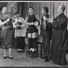 Cely Carrillo [center]  Keye Luke [right] and ensemble in the stage production Flower Drum Song
