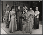 Jack Soo, Anita Ellis [right] Cely Carrillo [center] Keye Luke [left] and ensemble in the stage