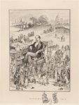 Charles Dickens surrounded by his characters