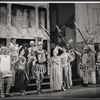 Jerry Lester and unidentified others in the 1964 national touring stage production A Funny Thing Happened on the Way to the Forum