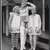 Jerry Lester, Arnold Stang and unidentified in the 1964 national touring stage production A Funny Thing Happened on the Way to the Forum