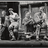 Carl Ballantine, Larry Blyden, Phil Silvers and unidentified in the 1972 Broadway revival of A Funny Thing Happened on the Way to the Forum