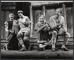 Carl Ballantine, Larry Blyden, Phil Silvers and unidentified in the 1972 Broadway revival of A Funny Thing Happened on the Way to the Forum