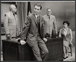 John Leslie, Tim O'Connor, William Bendix and Dolores Sutton in the stage production General Seeger