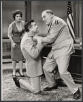 Dolores Sutton, Lonny Chapman and William Bendix in the stage production General Seeger