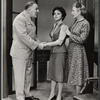 William Bendix, Dolores Sutton and Ann Harding in the stage production General Seeger