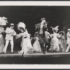 Karin Baker, Harvey Evans, Kathie Savage, Patti Mariano [hidden, holding hands with], Jacqueline Alloway, Joel Grey, John Mineo, Loni Ackerman, Jonelle Allen and Roger Braun in the stage production George M!