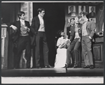 James Dybas, Ron Young, Jonelle Allen, Gene Castle, Harvey Evans and Joel Grey in the stage production George M!